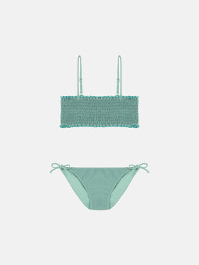 Tilly lurex bikini with smocked point embroidery - MC2 Saint Barth
