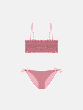 Tilly lurex bikini with smocked point embroidery - MC2 Saint Barth