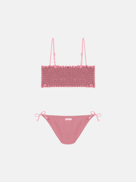 Tilly lurex bikini with smocked point embroidery - MC2 Saint Barth