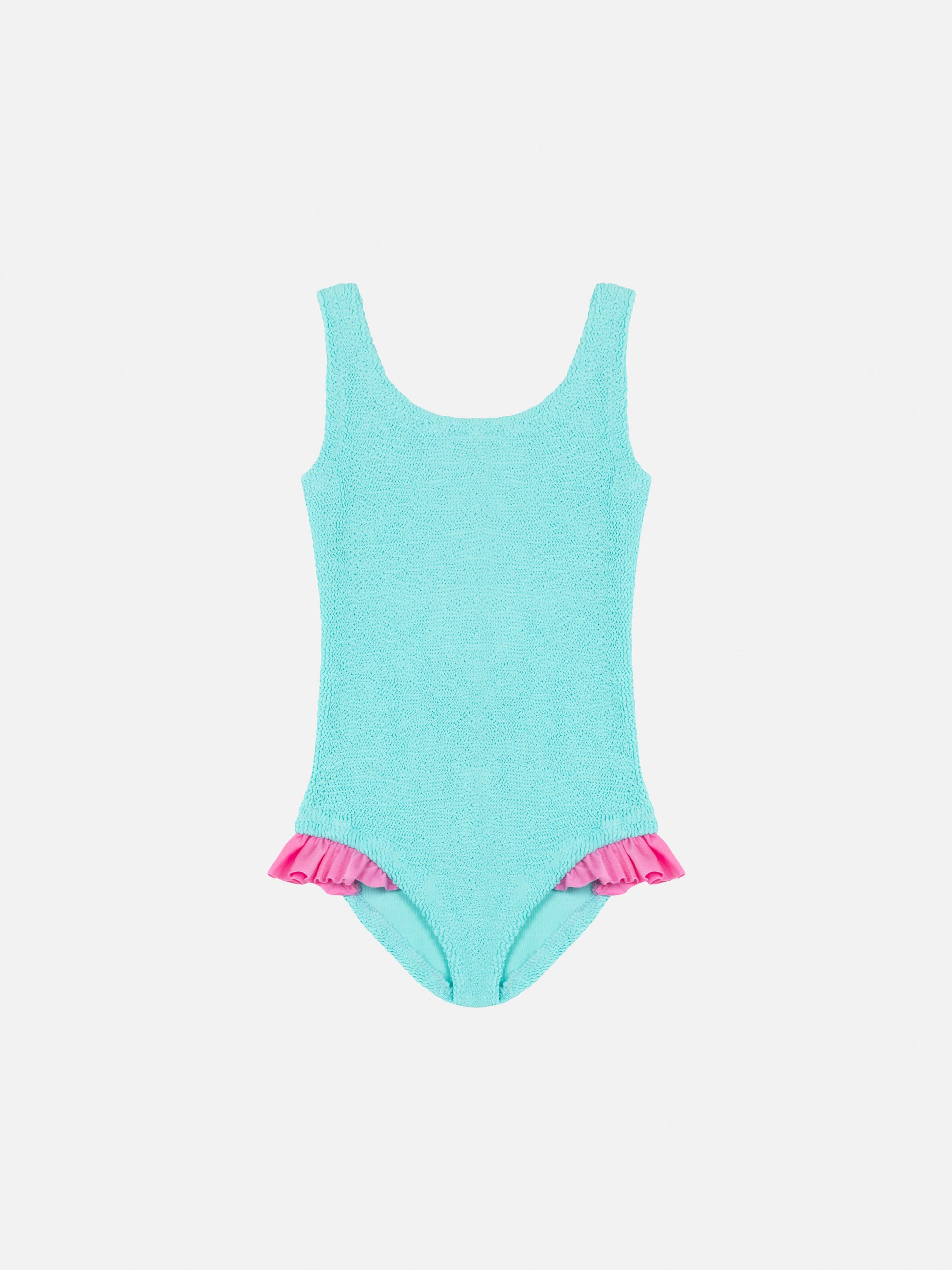 Tiana water green crinckle one-piece swimsuit - MC2 Saint Barth