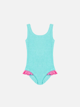 Tiana water green crinckle one-piece swimsuit - MC2 Saint Barth