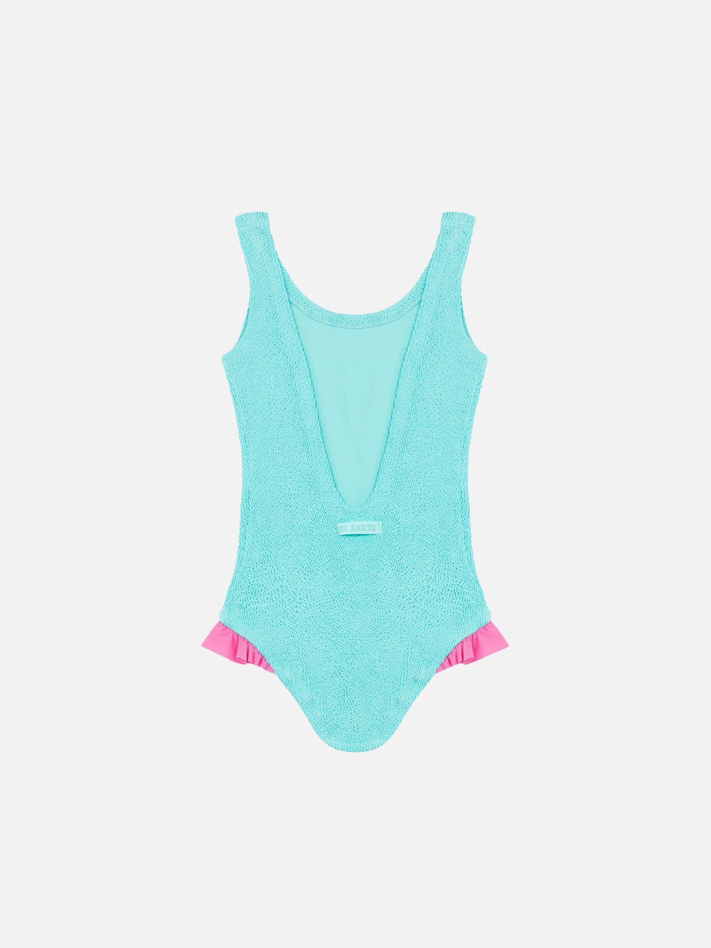 Tiana water green crinckle one-piece swimsuit - MC2 Saint Barth