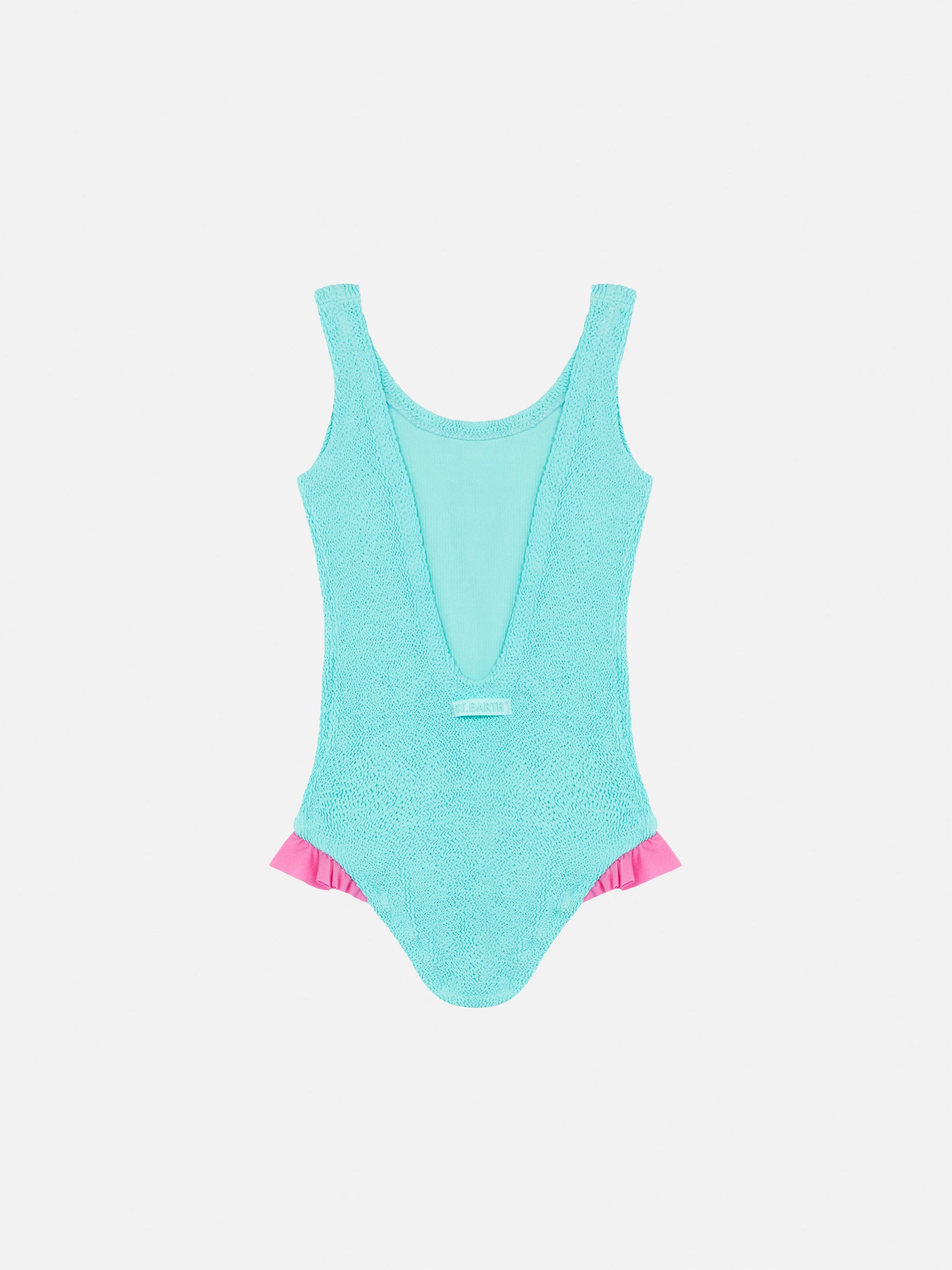 Tiana water green crinckle one-piece swimsuit - MC2 Saint Barth