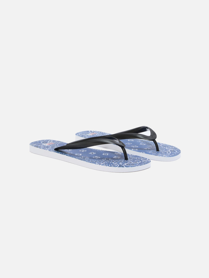 Chanclas slip-on de goma Tommy con estampado bandana 