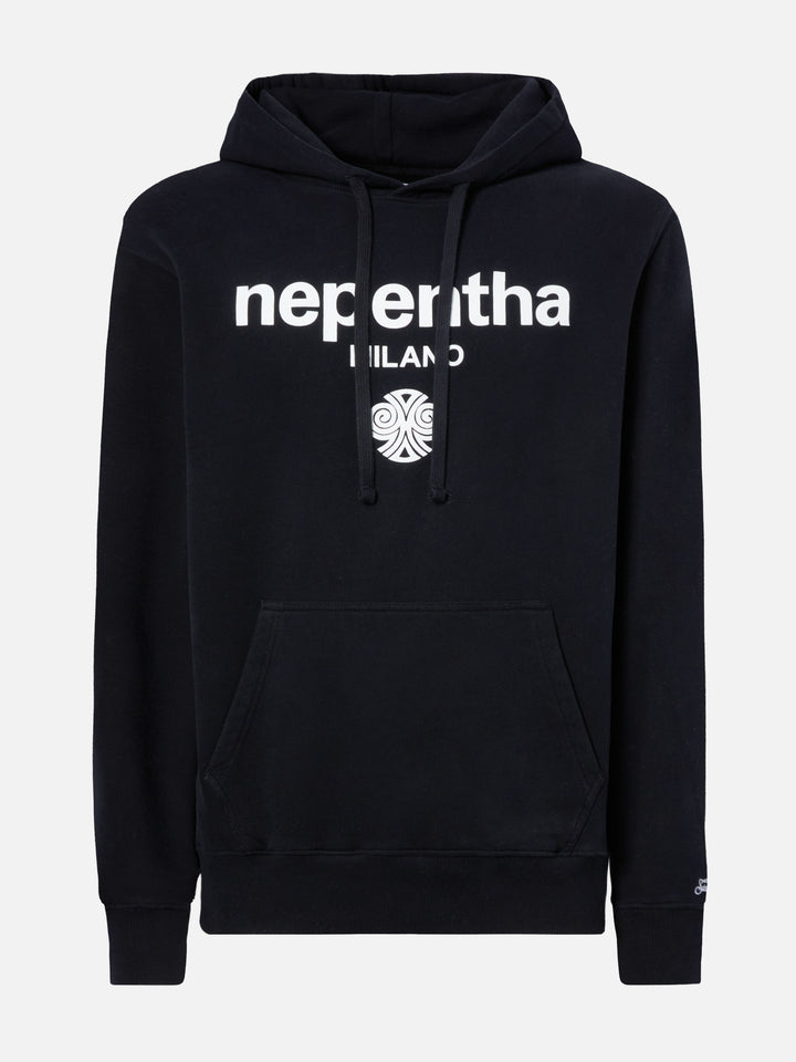 Sweat à capuche Tribeca en coton noir avec imprimé Nepentha | NEPENTHA SPECIAL EDITION 