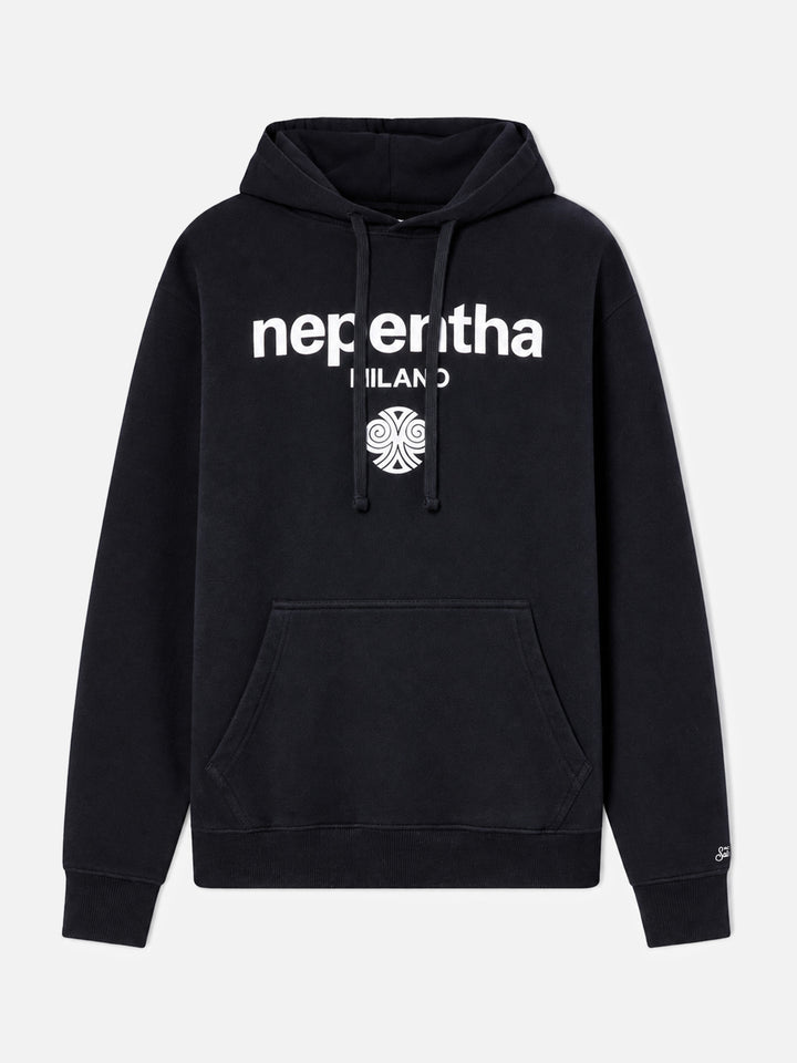 Sudadera con capucha de algodón Tribeca en negro con estampado Nepentha | NEPENTHA SPECIAL EDITION 