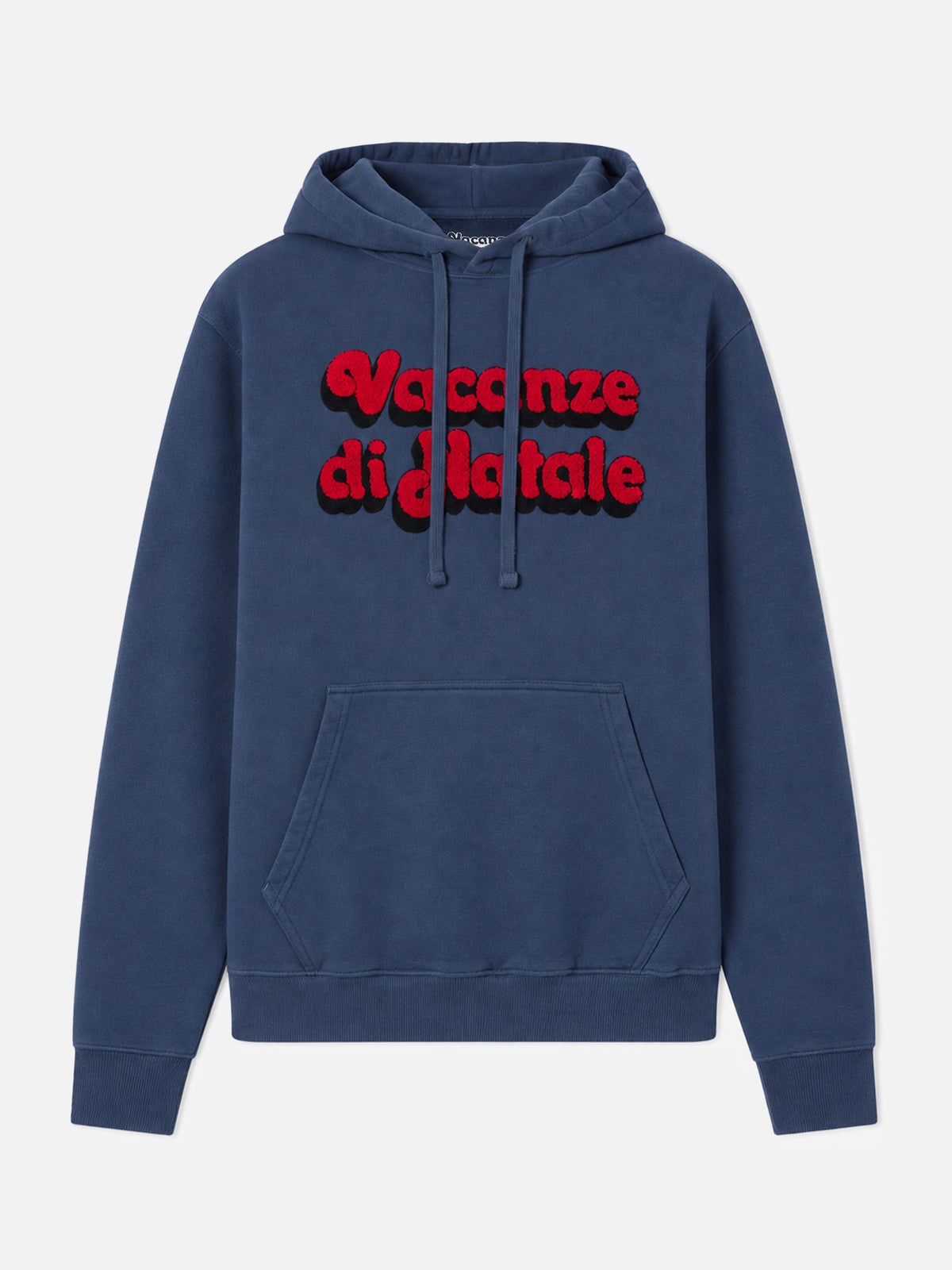 Sudadera con capucha Tribeca de algodón en azul con bordado Vacanze di Natale | VACANZE DI NATALE SPECIAL EDITION 