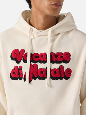 Felpa Tribeca in cotone bianco con cappuccio e ricamo Vacanze di Natale | VACANZE DI NATALE SPECIAL EDITION