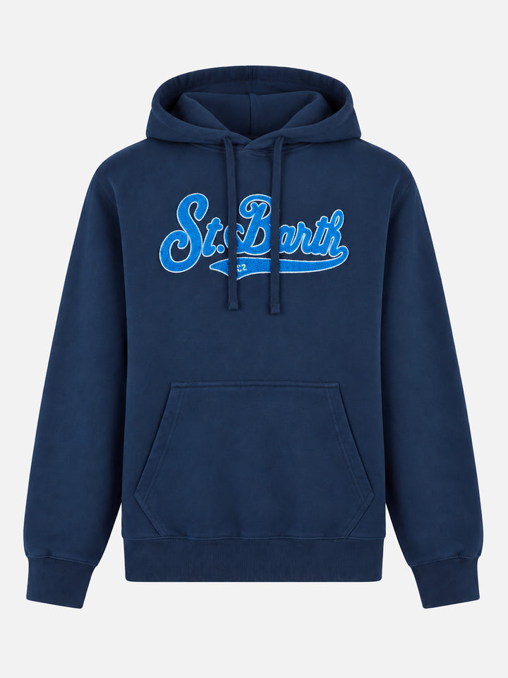 Blauer Tribeca Hoodie mit Frottee-Patch 