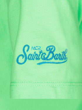 T-shirt da bambino in cotone verde con stampa Snoopy | EDIZIONE SPECIALE PEANUTS™