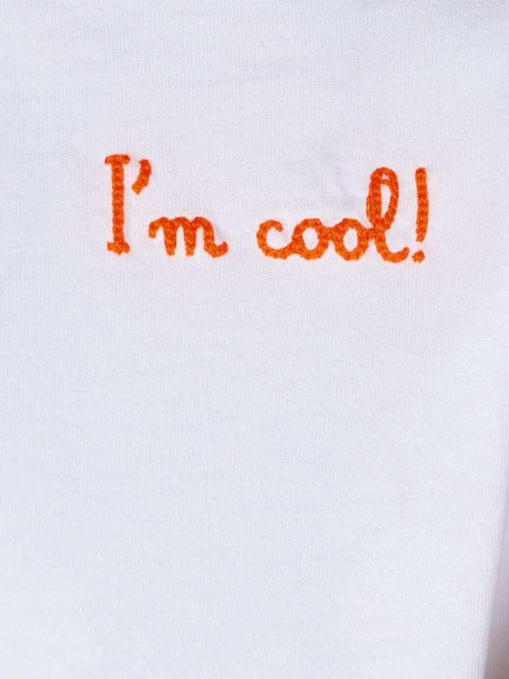 T-shirt garçon en coton avec broderie I'm cool sur le devant et Snoopy au dos | PEANUTS™ SPECIAL EDITION 