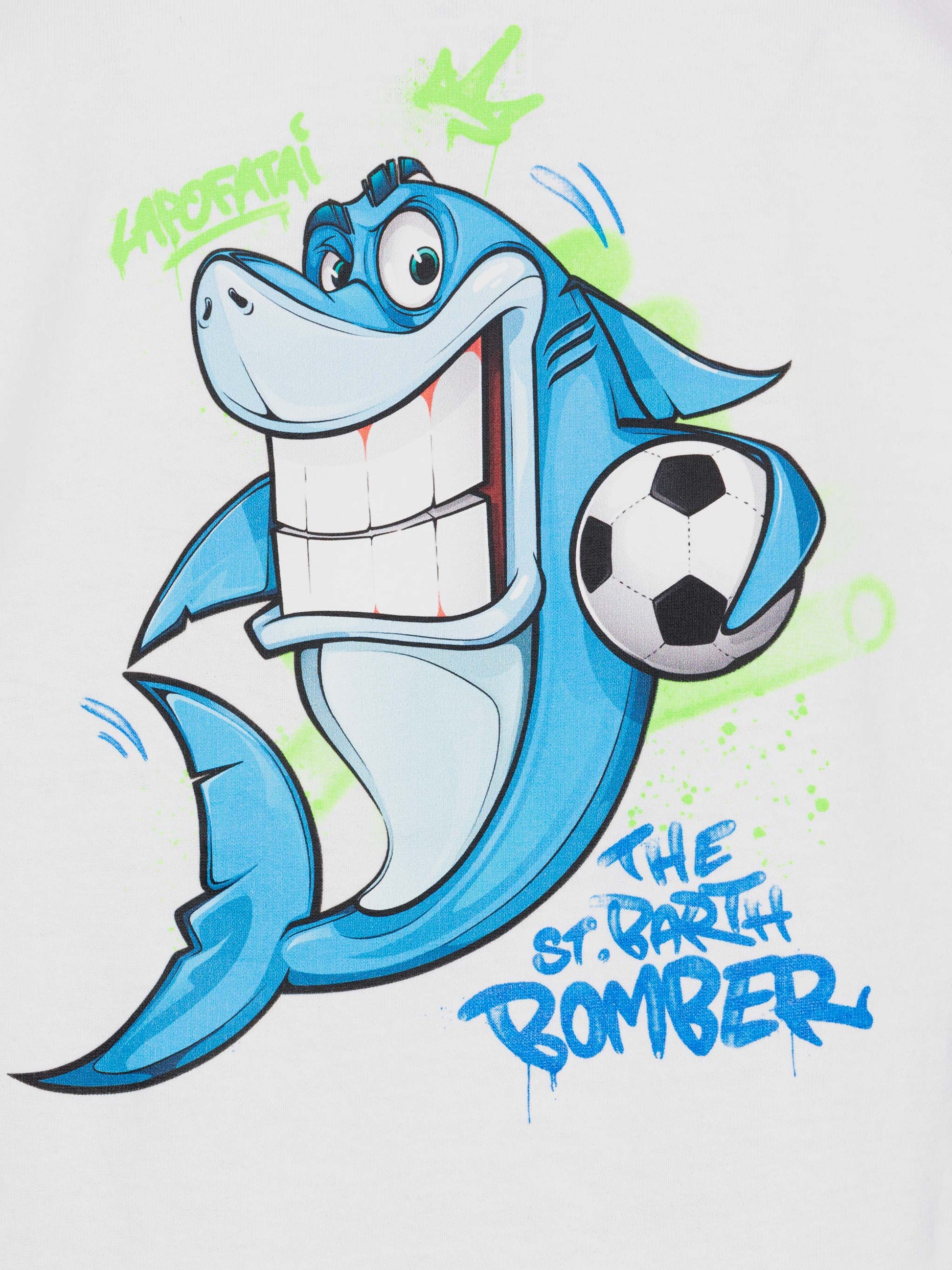 Cotton t-shirt with Cryptopuppets shark print | CRYPTOPUPPETS SPECIAL EDITION - MC2 Saint Barth