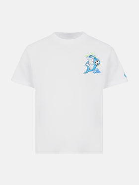 Cotton t-shirt with Cryptopuppets shark print | CRYPTOPUPPETS SPECIAL EDITION - MC2 Saint Barth