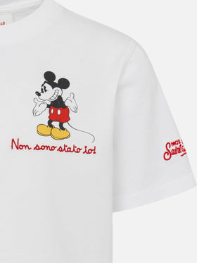 Camiseta de algodón con bordado Non sono stato io! y estampado de Mickey Mouse | DISNEY® SPECIAL EDITION 