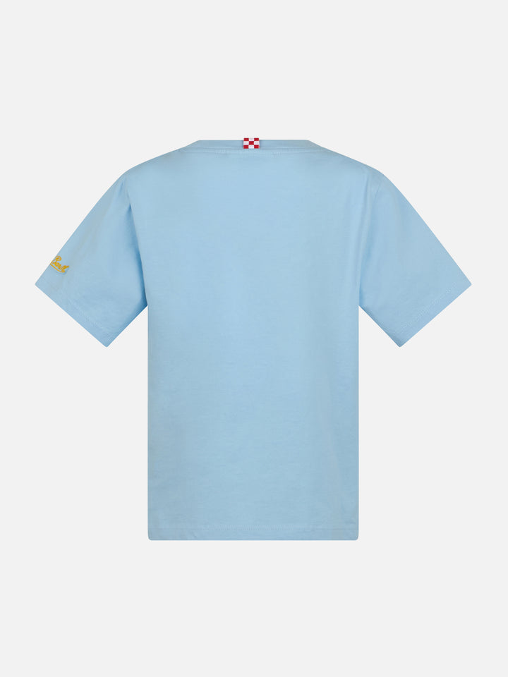 Boy cotton t-shirt with King of the Beach crab print - MC2 Saint Barth