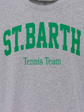 Organic cotton T-shirt with St. Barth tennis club print - MC2 Saint Barth