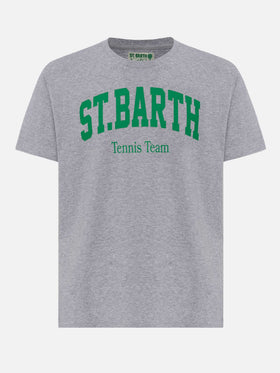 Organic cotton T-shirt with St. Barth tennis club print - MC2 Saint Barth