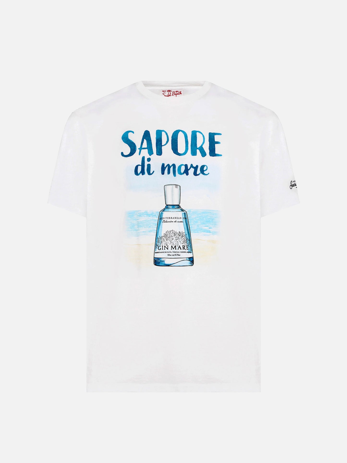 Herren-T-Shirt aus Baumwolle mit Gin-Aufdruck | GIN MARE SONDEREDITION