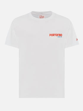 Cotton T-shirt with Portofino postcard print - MC2 Saint Barth