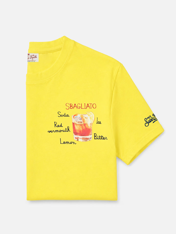 T-shirt with Sbagliato glass print