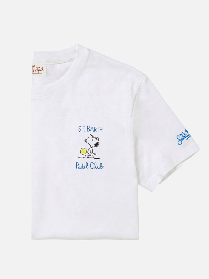 Baumwoll-T-Shirt mit Snoopy Padel Club-Stickerei | SNOOPY PEANUTS® SPECIAL EDITION 