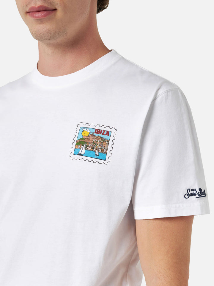 Camiseta blanca con estampado de postal de Ibiza | Edición Especial 