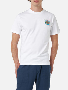 Ibiza postcard print t-shirt in white | Special Edition