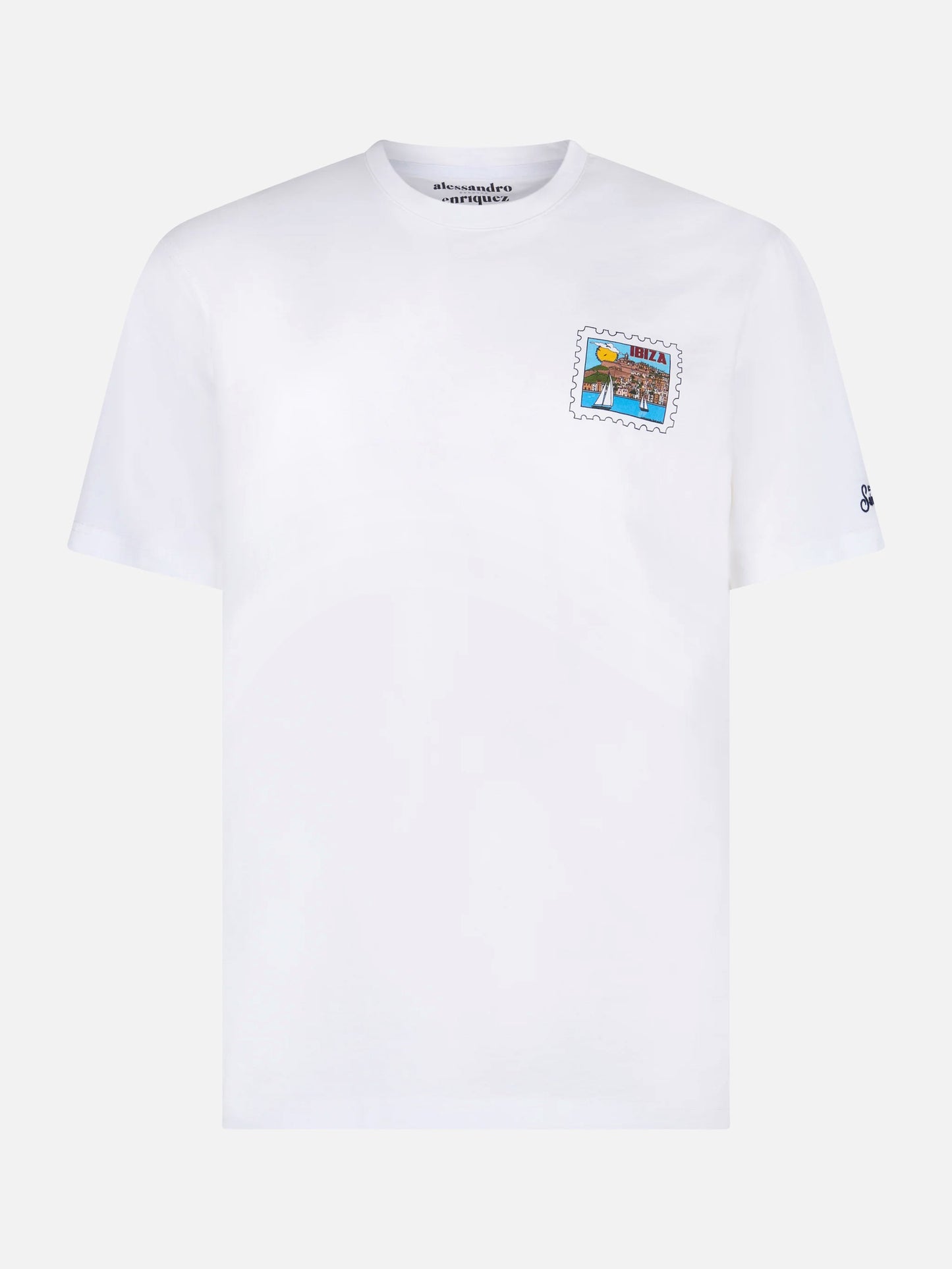 Ibiza postcard print t-shirt in white | Special Edition