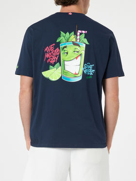 Man cotton t-shirt with Cryptopuppets Mojito front and back placed print | CRYPTOPUPPETS SPECIAL EDITION - MC2 Saint Barth