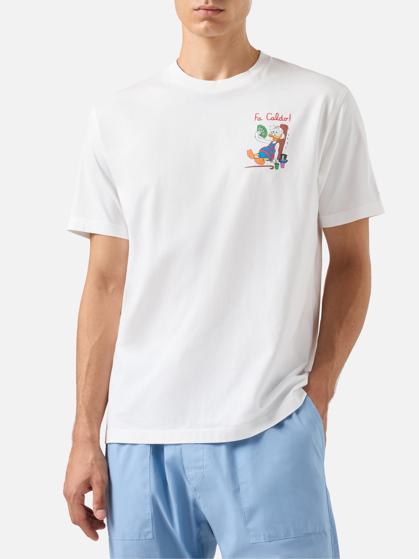 T-shirt with Scrooge print and Fa caldo embroidery | Special Edition