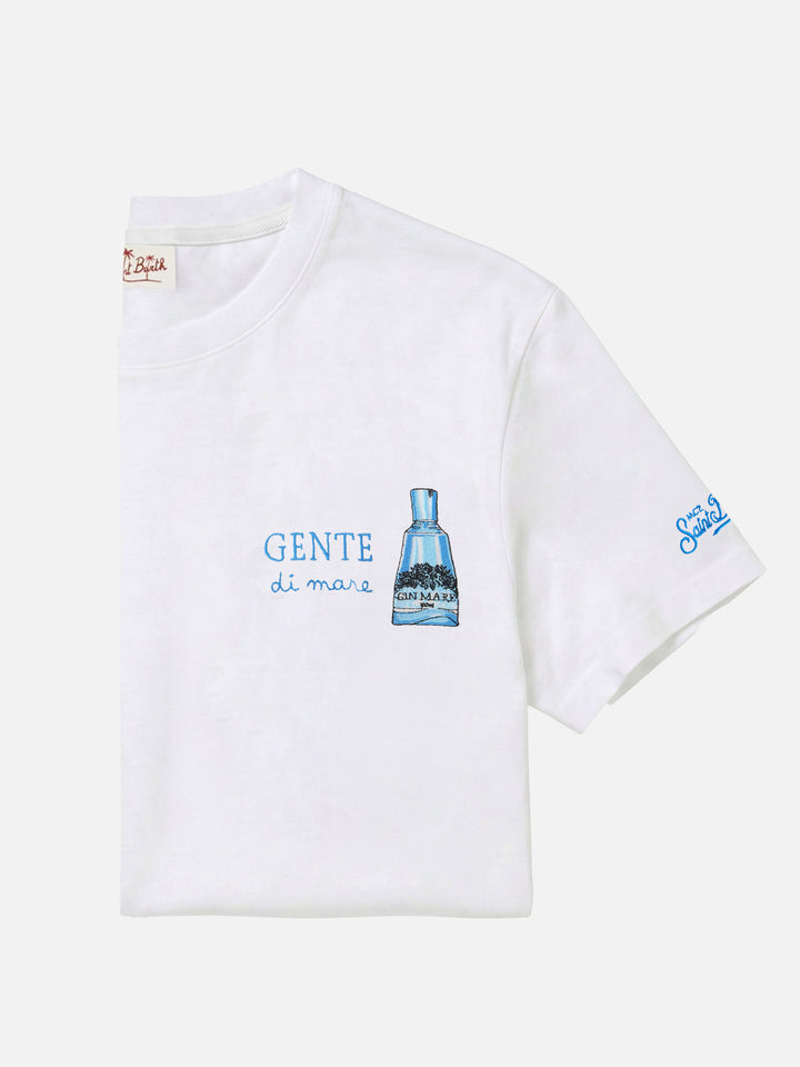 T-Shirt mit Gente di Mare-Print und Stickerei | Special Edition 
