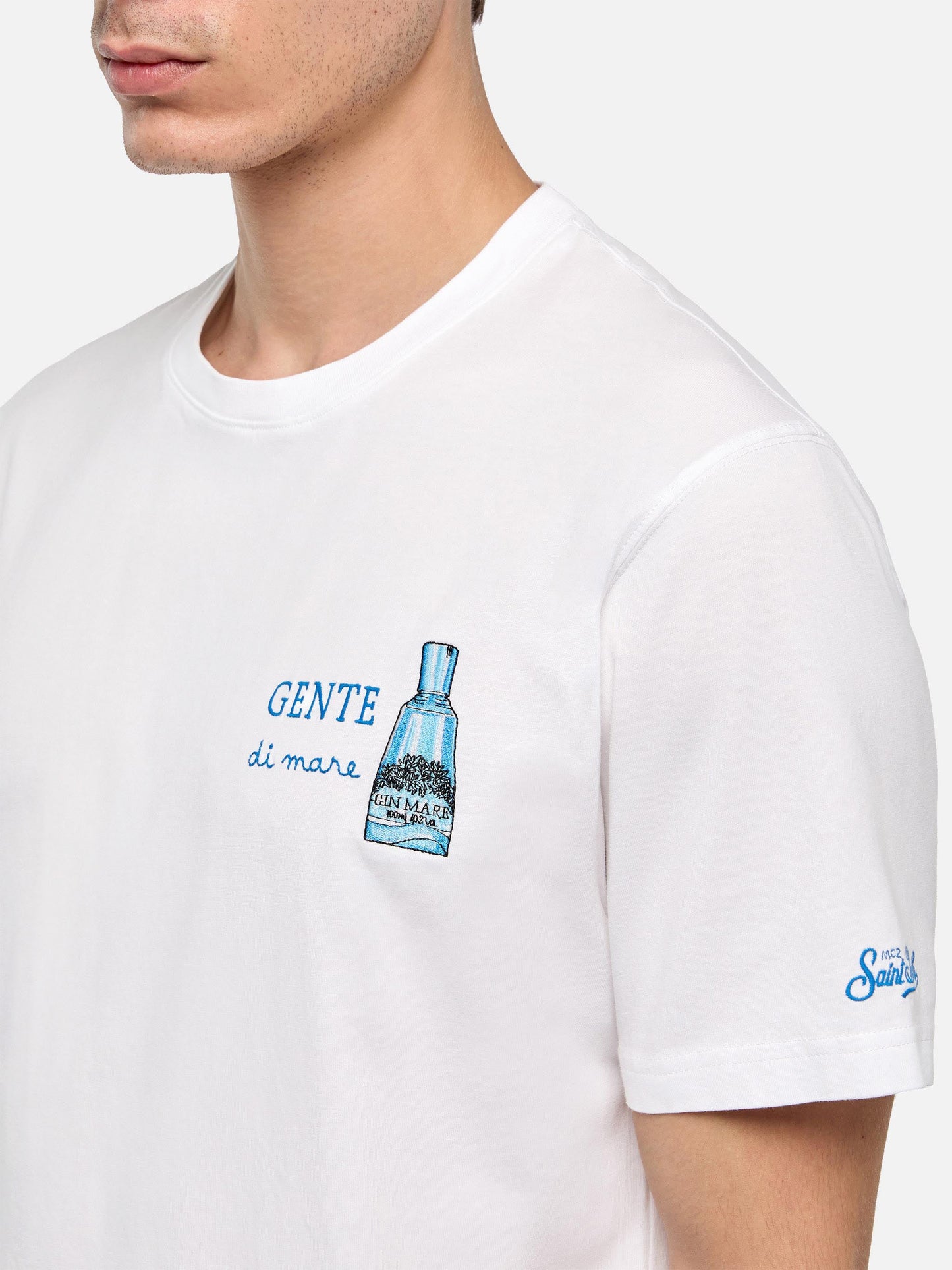 T-shirt avec imprimé et broderie Gente di Mare | Édition spéciale 