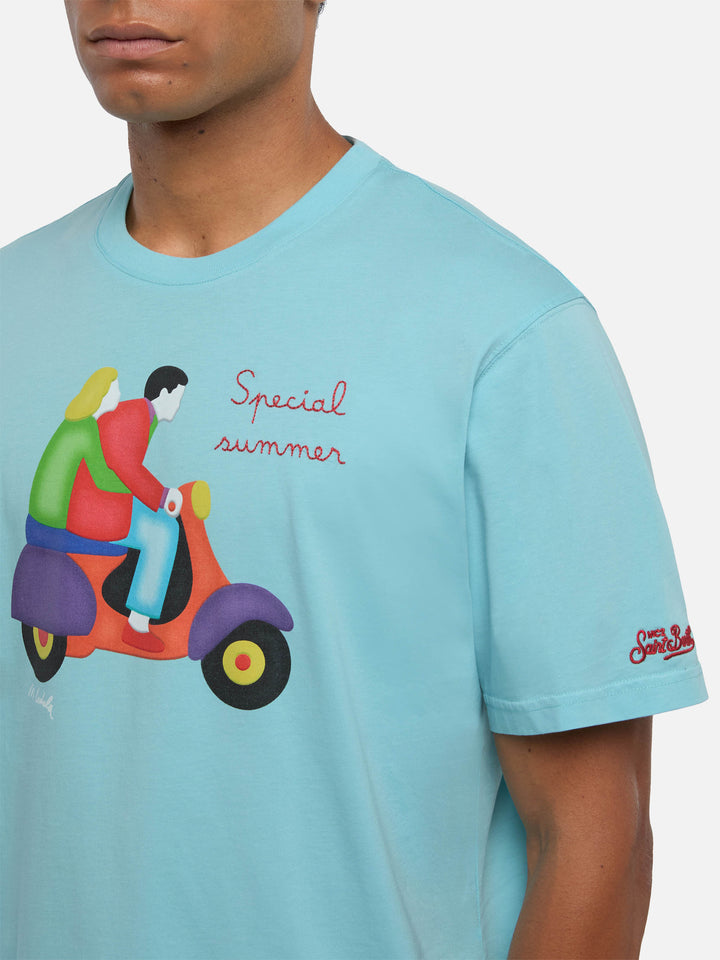 T-shirt Man stampa scooter Lodola | Special Edition