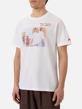 Cotton T-shirt with Vado al mare per... embroidery |SAPORE DI MARE SPECIAL EDITION - MC2 Saint Barth