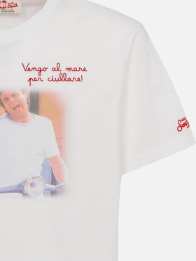 Cotton T-shirt with Vado al mare per... embroidery |SAPORE DI MARE SPECIAL EDITION - MC2 Saint Barth