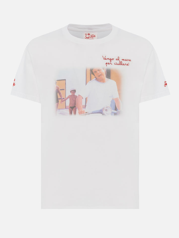 Cotton T-shirt with Vado al mare per... embroidery |SAPORE DI MARE SPECIAL EDITION - MC2 Saint Barth