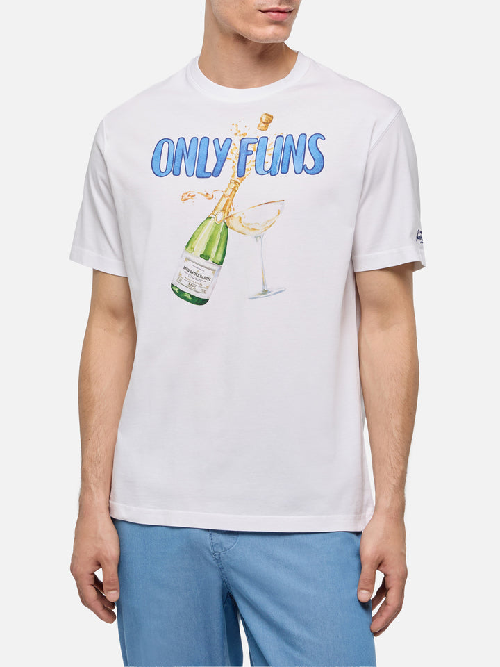 Cotton T-shirt with Only Funs print - MC2 Saint Barth