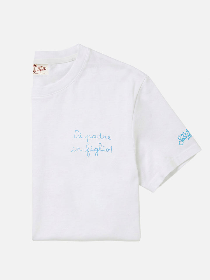 T-shirt in cotone ricamo Di Padre in Figlio | Special Edition
