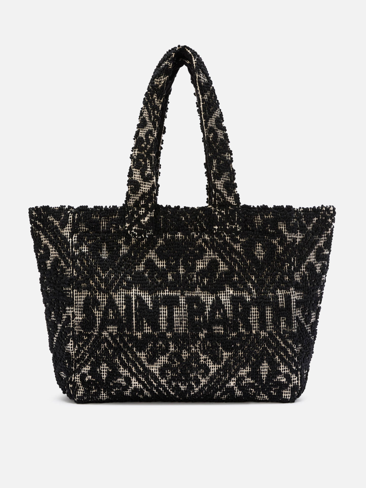 Black Tufting  cotton tote bag
