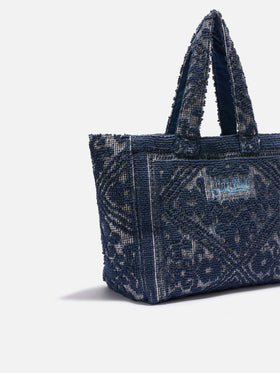 Marineblaue Tufting-Baumwoll-Einkaufstasche