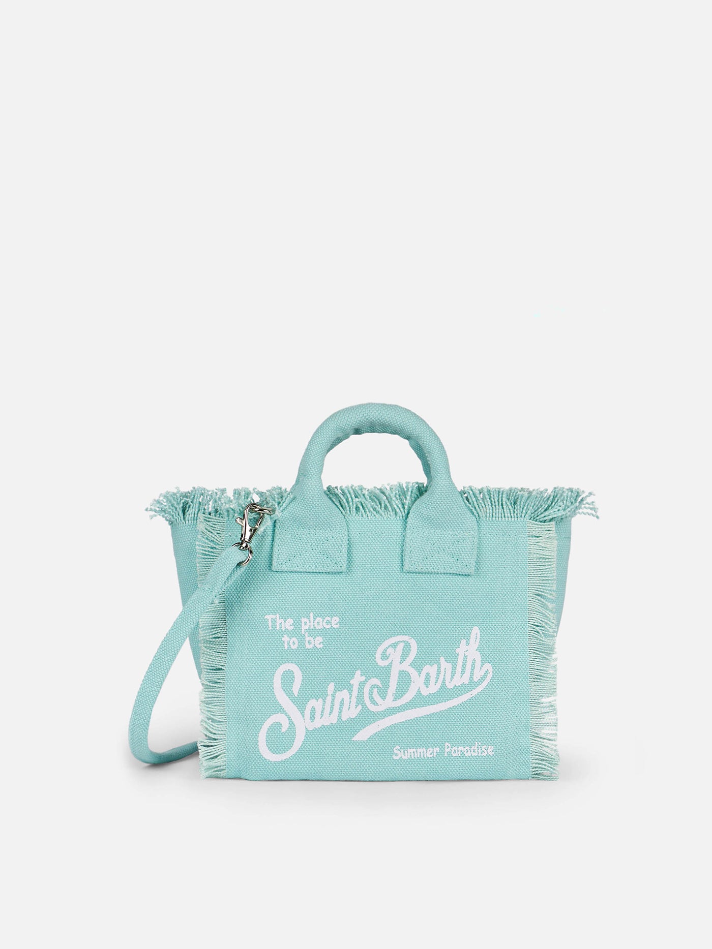 Water green cotton canvas Mini Vanity bag - MC2 Saint Barth