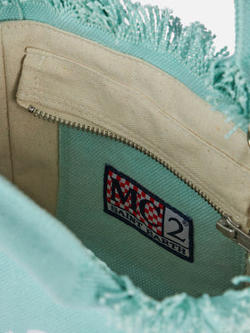 Water green cotton canvas Mini Vanity bag - MC2 Saint Barth