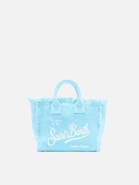 Vanity Mini-Bag aus canvas in Hellblau in Uni 