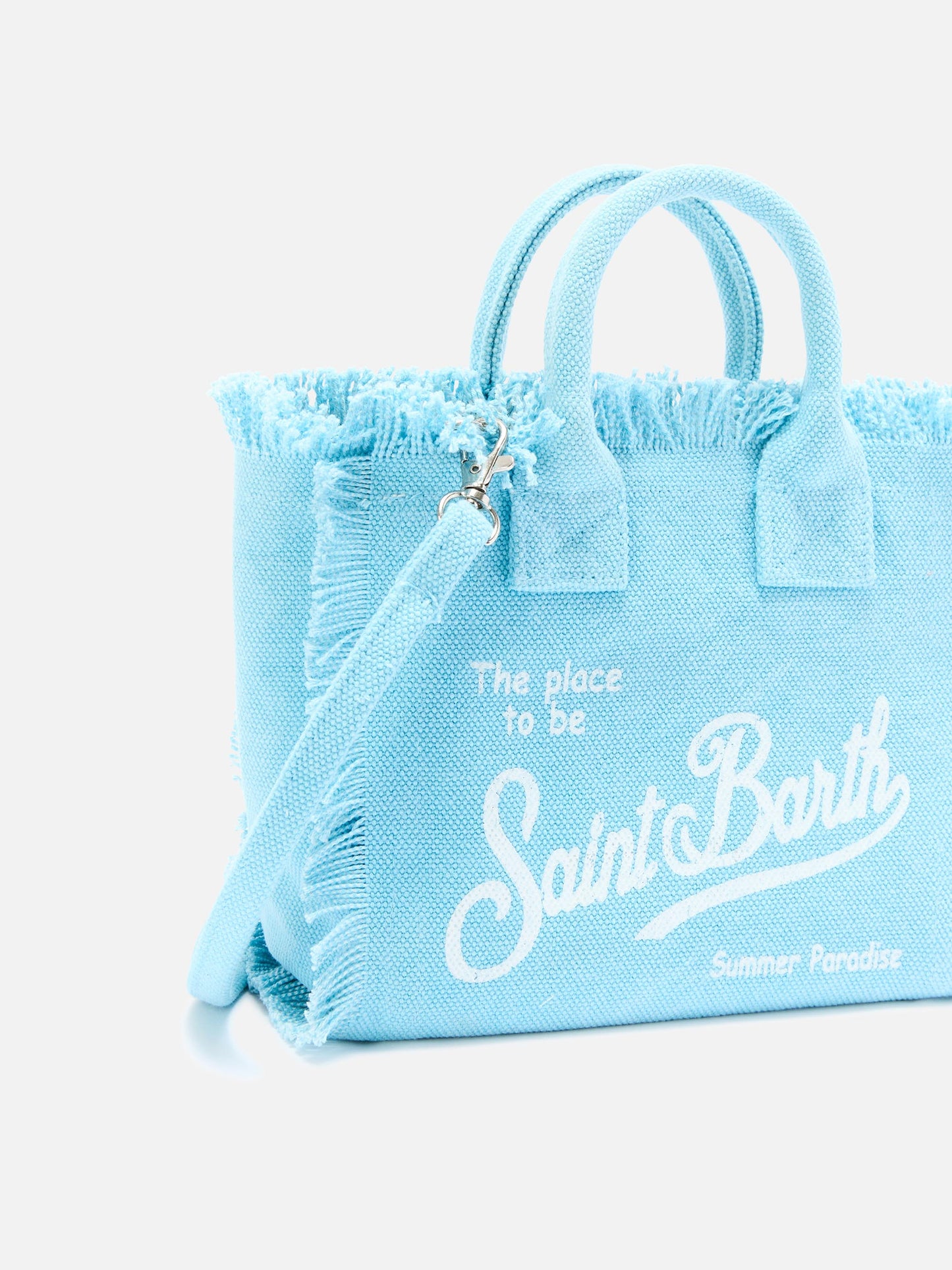 Vanity Mini-Bag aus canvas in Hellblau in Uni 