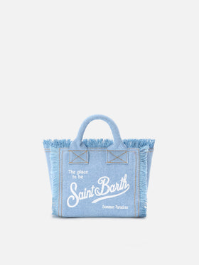 Mini bag Vanity en denim de lavado claro 