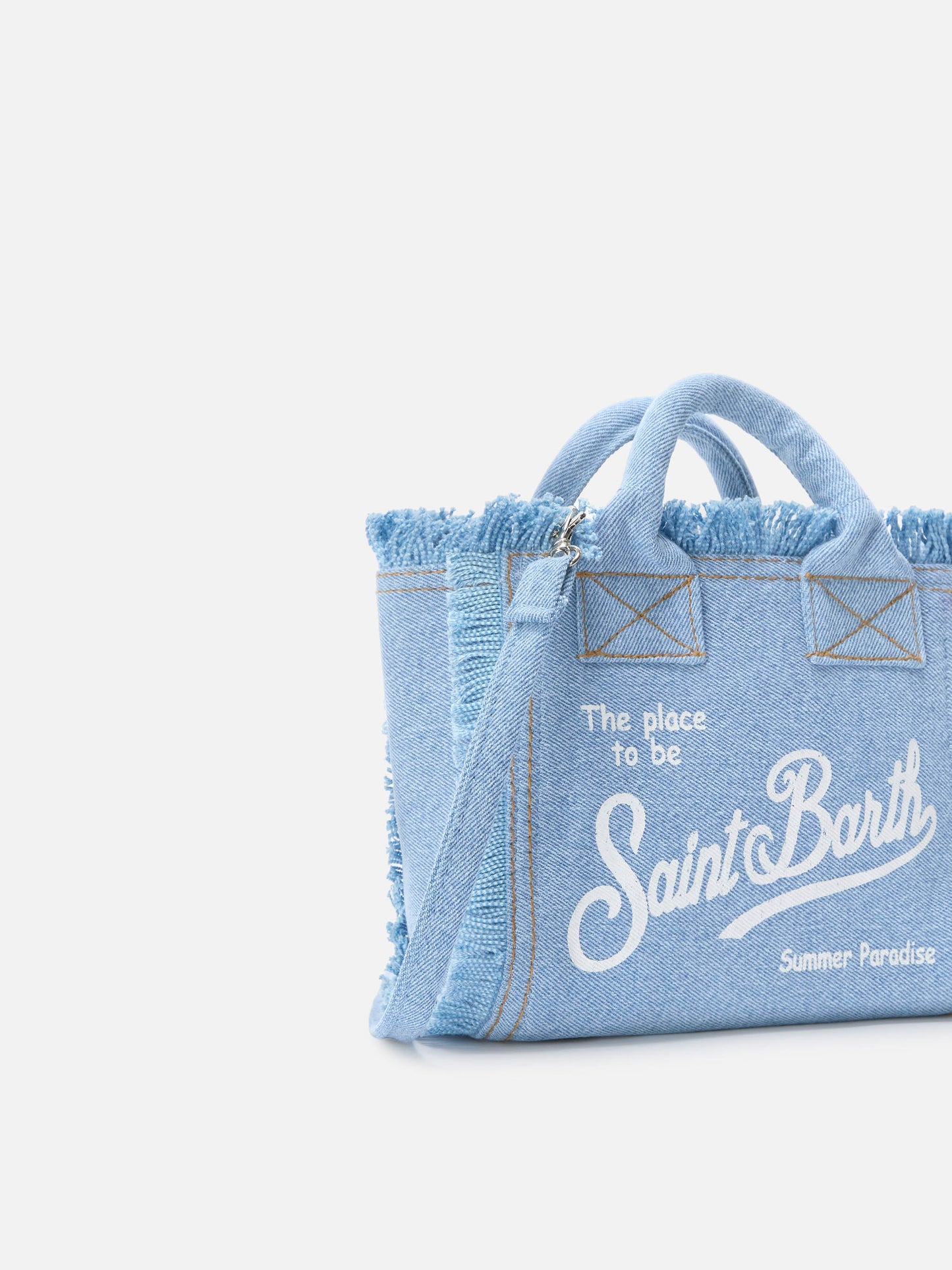 Mini bag Vanity en denim de lavado claro 