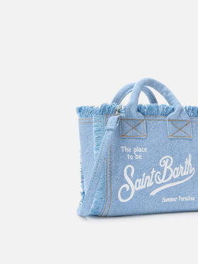 Mini bag Vanity en denim de lavado claro 