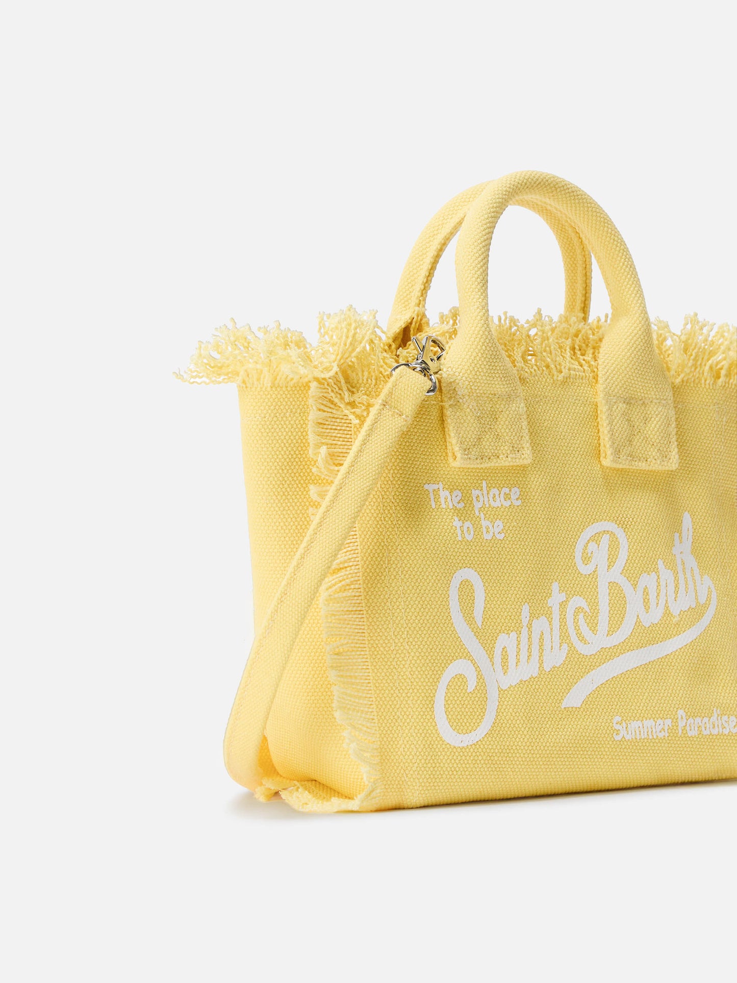Light yellow solid color canvas Vanity mini bag