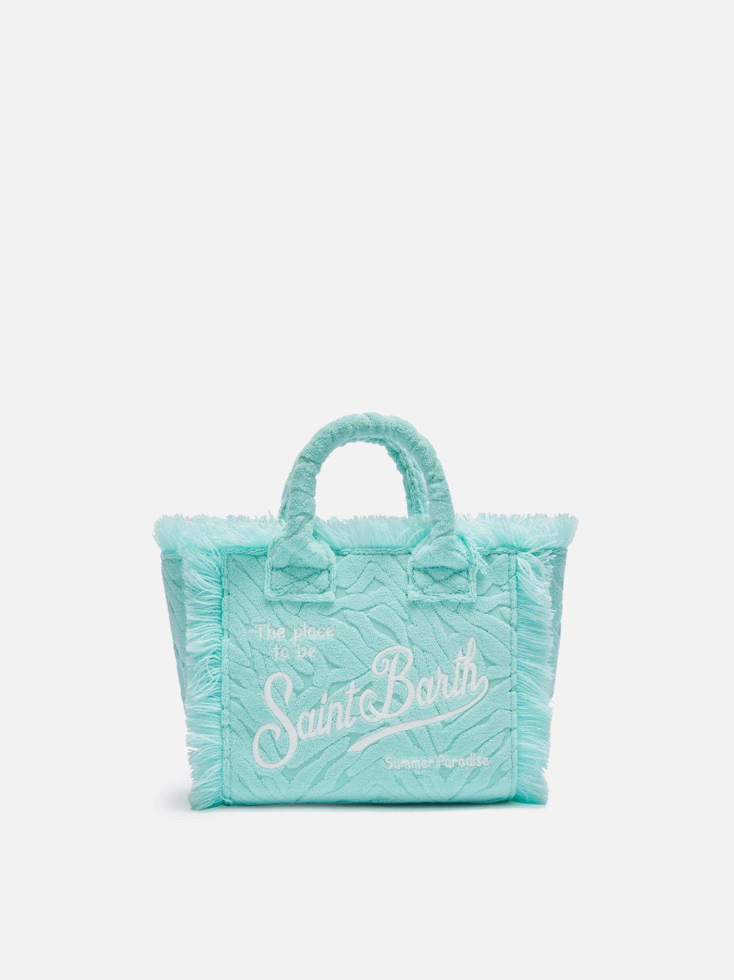 Mini Vanity Sponge Bag à effet zébré embossé vert d’eau 