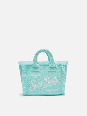Mini Vanity Sponge Bag à effet zébré embossé vert d’eau 